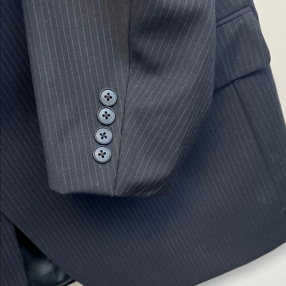 Axcess Men's Black Pinstripe 3 Button Suit Coat /Jacket Size Size 44S